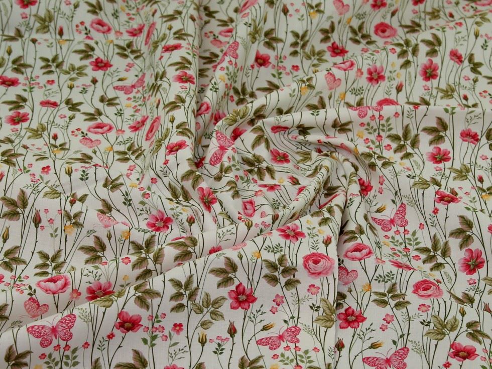 100% Craft Cotton Fabric Pink
 