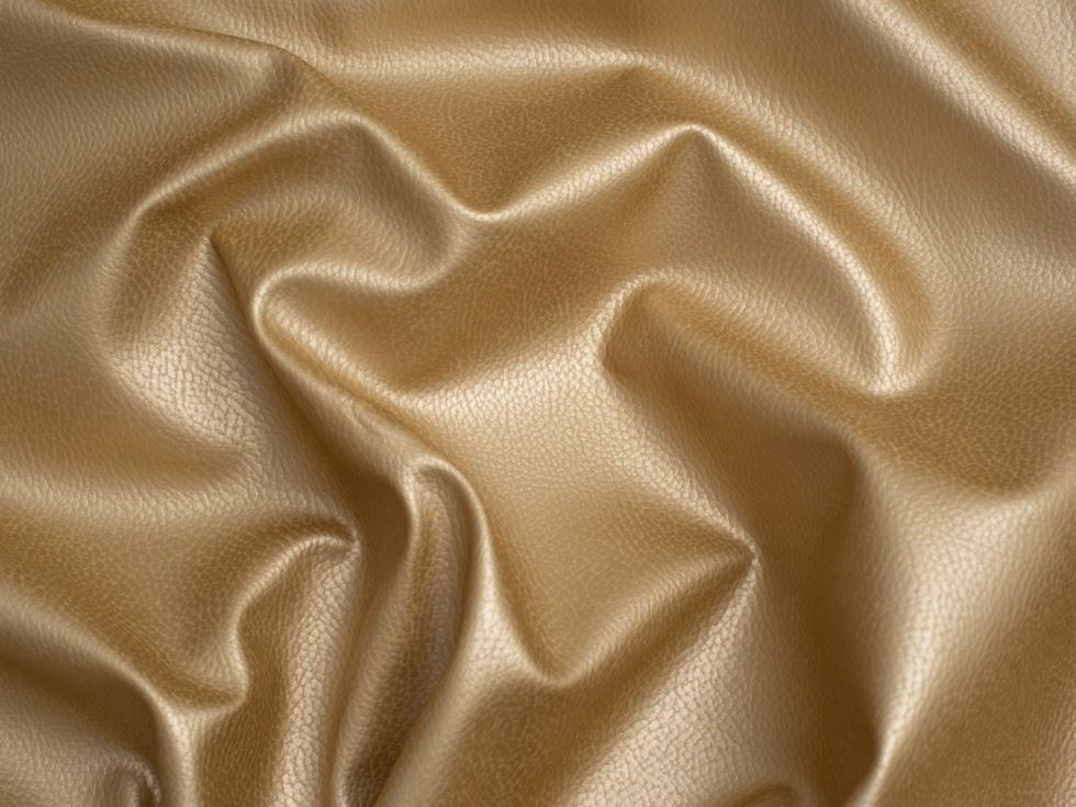 Minerva Core Range Gold Textured Faux Leather Fabric