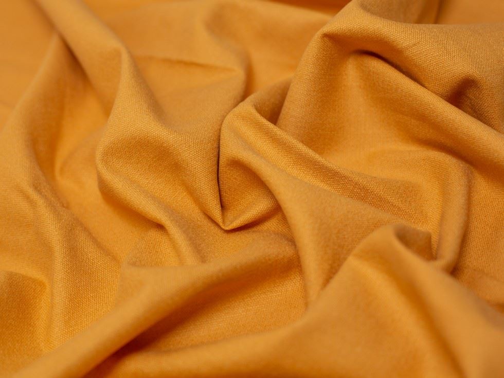 Stretch Woven Linen Blend Fabric Mustard