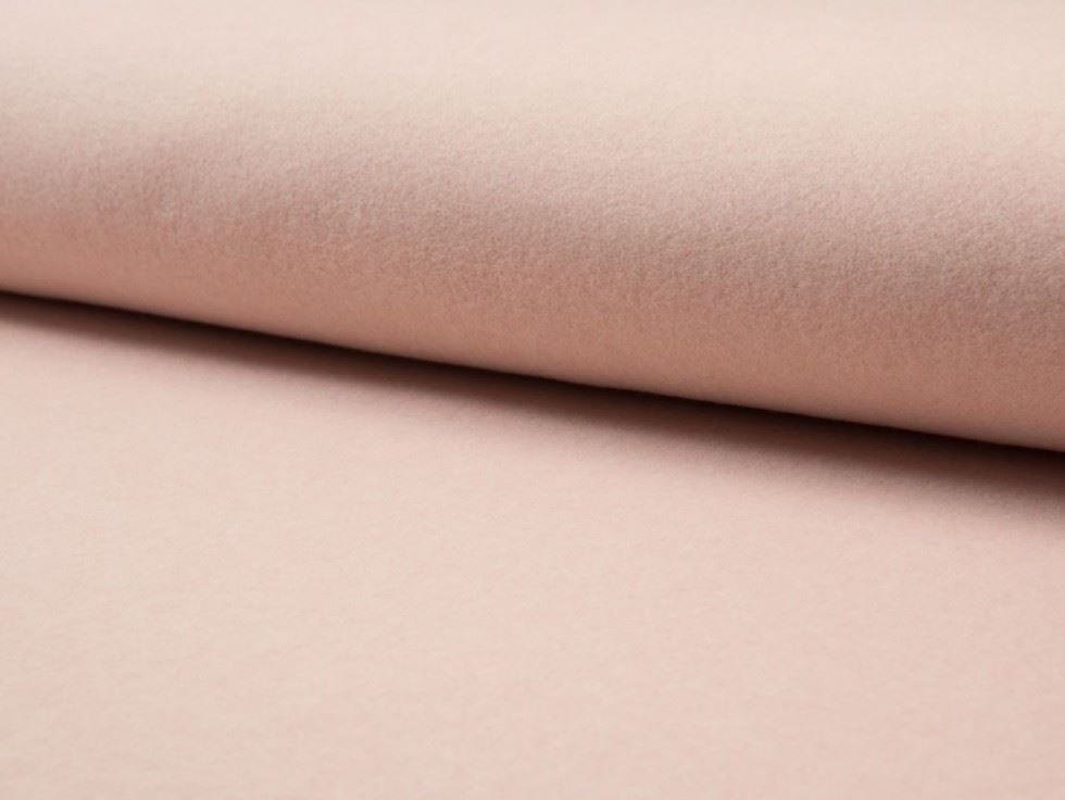 Deadstock Cotton Fleece Fabric Salmon Melange