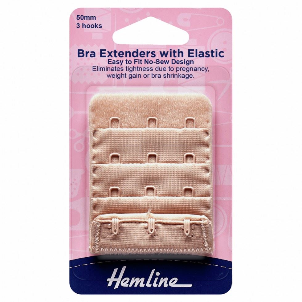 Hemline Beige Bra Back Extenders
