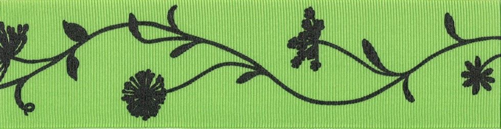 Berisfords Green Bramble Ribbon