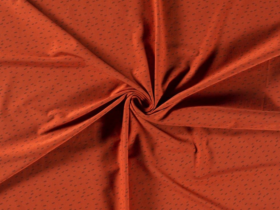 Cotton Jersey Stretch Knit Fabric Brique
 
