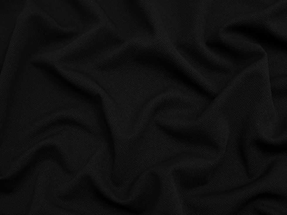 Minerva Core Range Black Suzette Textured Stretch Knit Fabric
