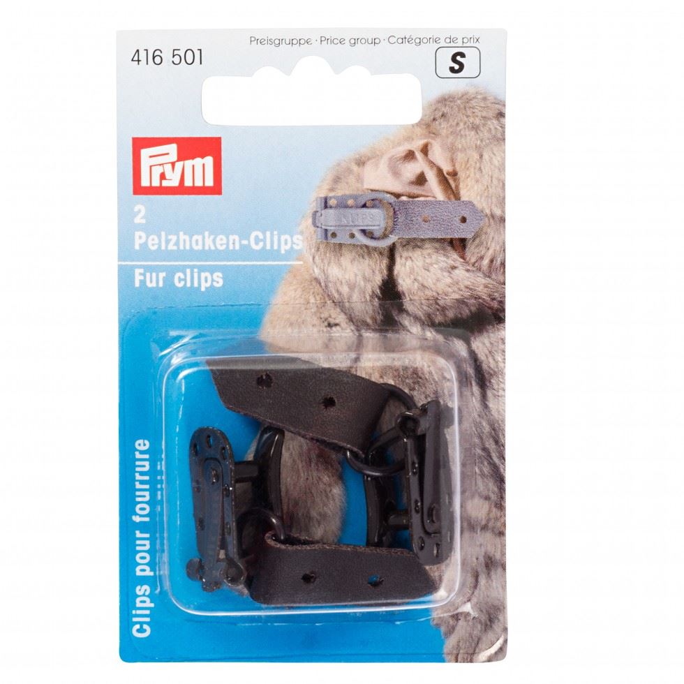Prym Brown Fur Hook Clips