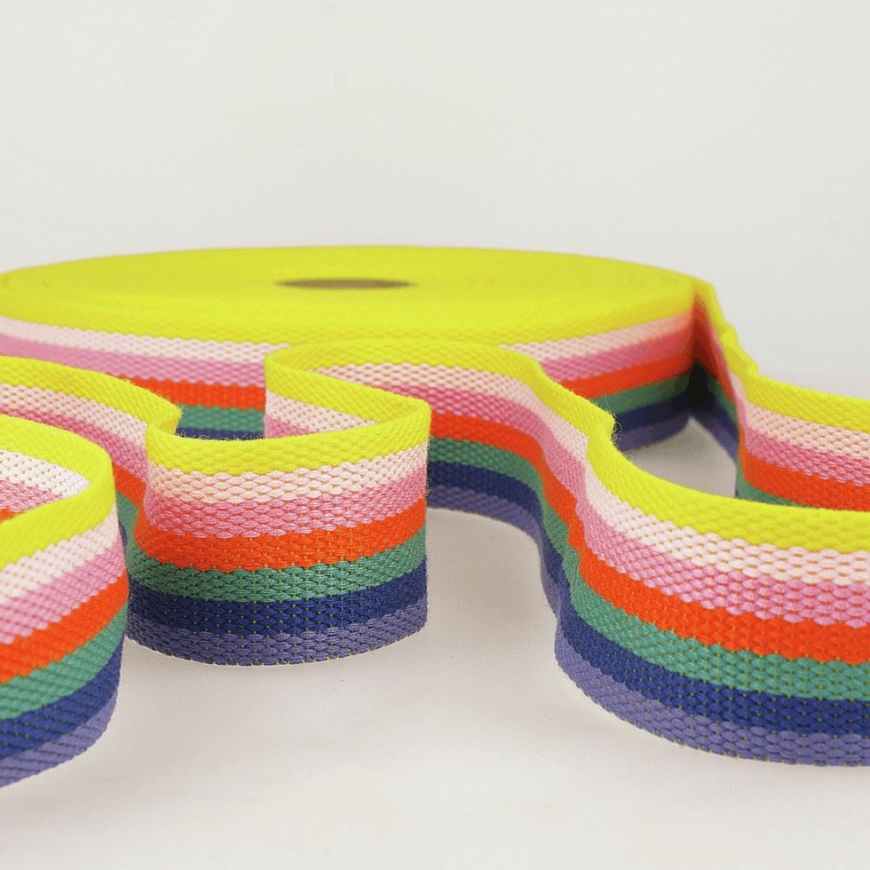 Stephanoise Striped Webbing Tape Bright