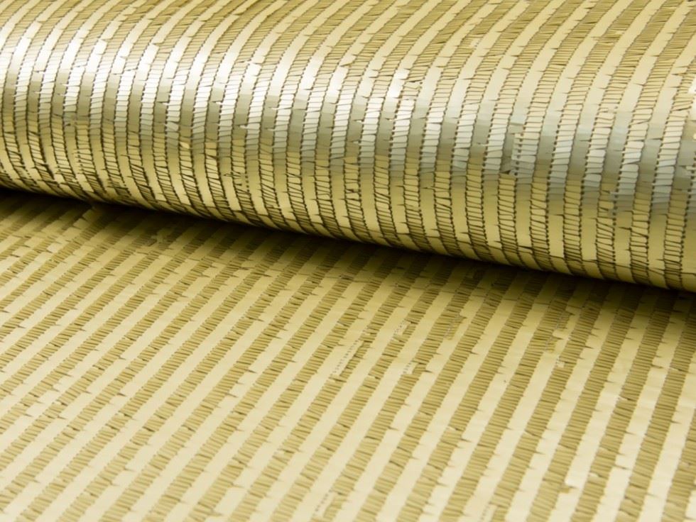 Deadstock Sequin Mesh Fabric Light Gold
 
