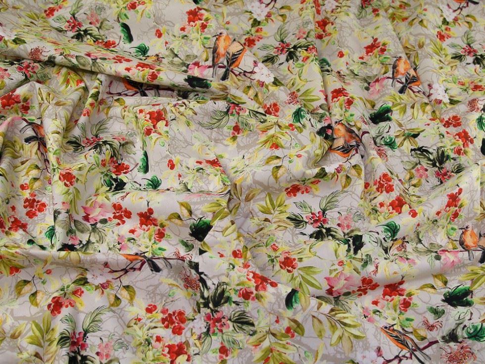 Lady Mcelroy Multicoloured Marlie Cotton Lawn Fabric