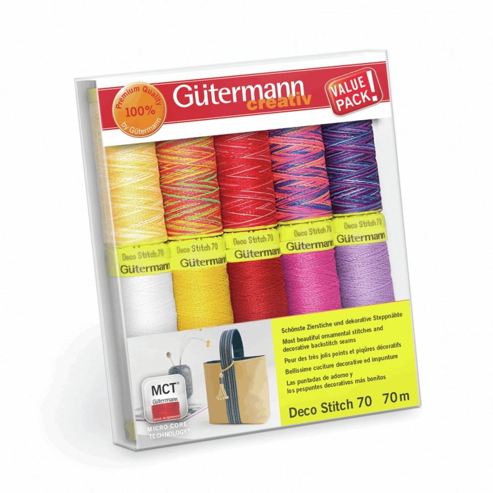 Gutermann Deco Stitch 70 Thread Set Pink
 