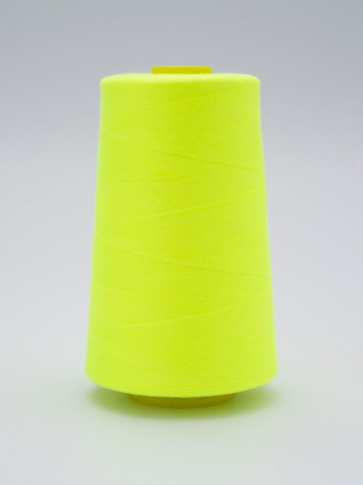 120s Sewing Thread Cone Fluorescent Yellow
 