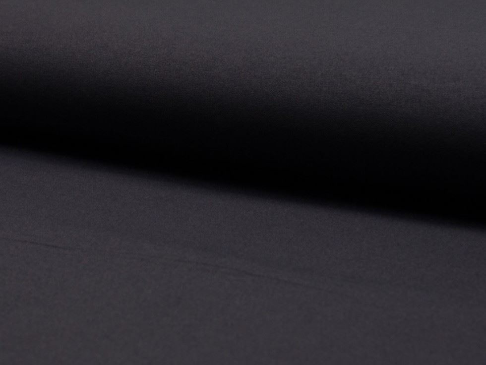 Dark Grey Deadstock Heavy Stretch Woven Viscose Bengaline Fabric