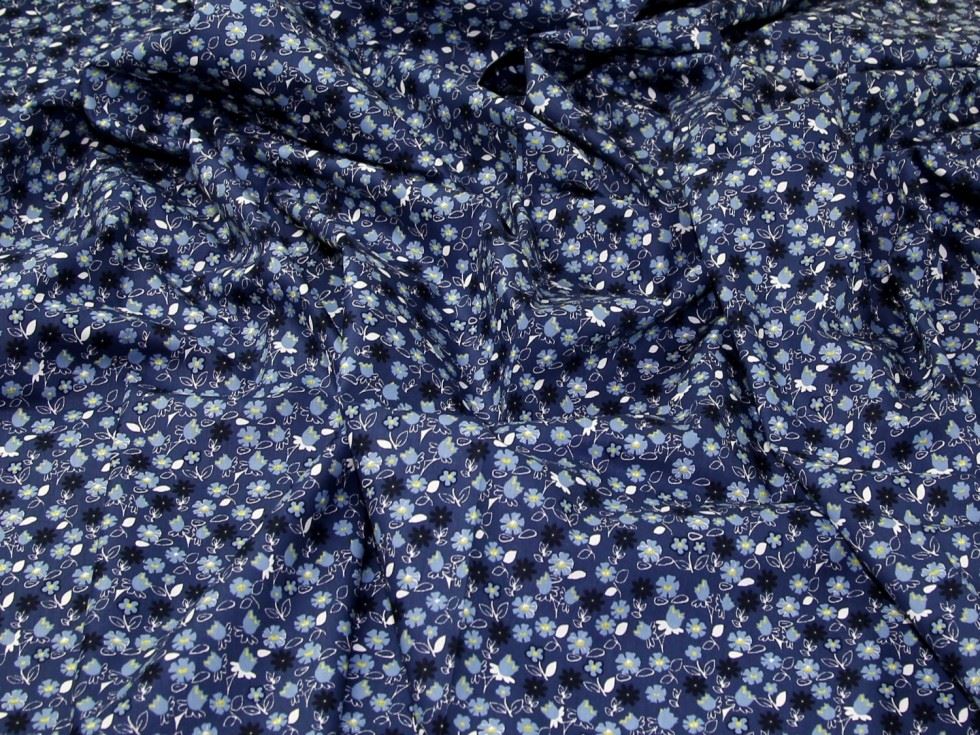 John Louden Navy 100% Cotton Fabric