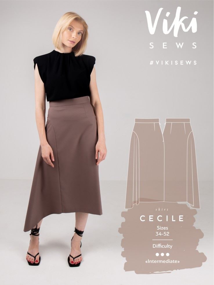 Vikisews Sewing Pattern Cecile Skirt
