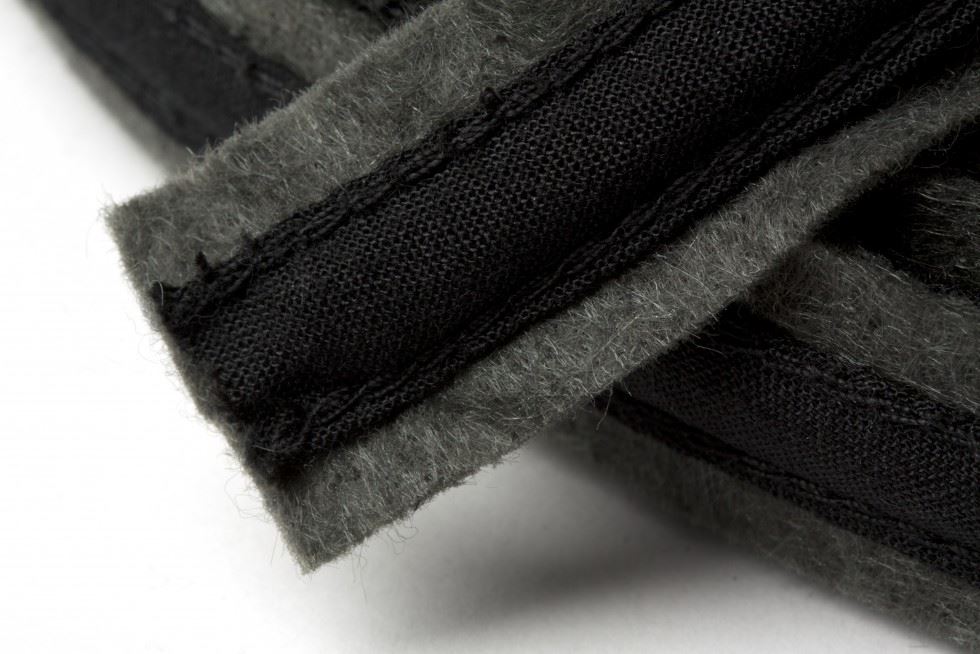 Hemline Dark Grey Felt Covered Polyester Boning