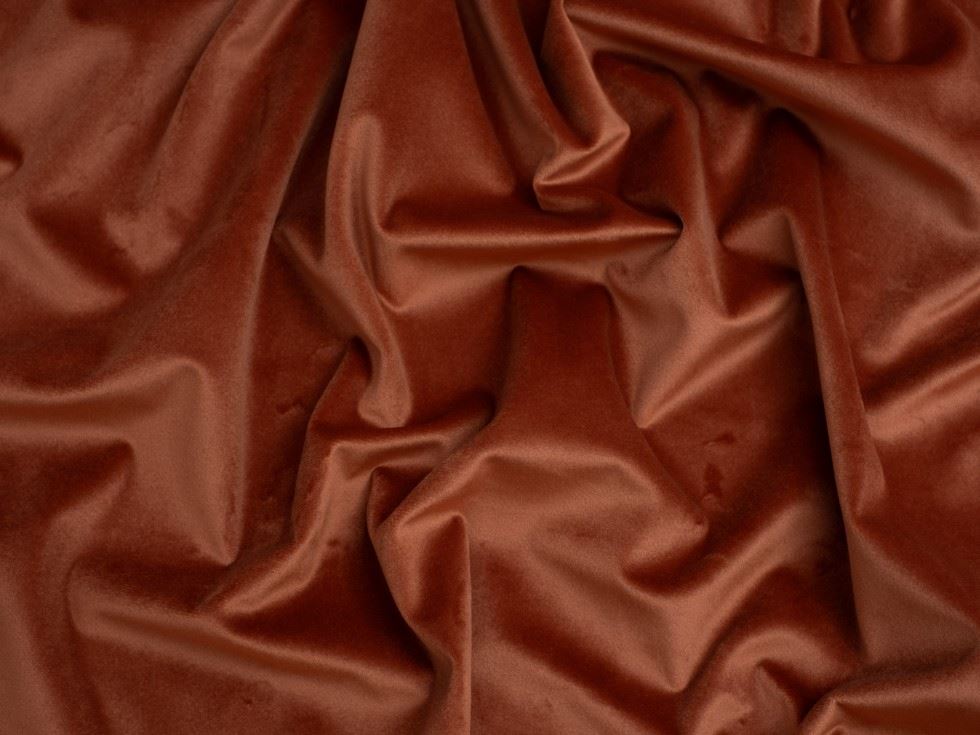 Minerva Core Range Rust Matte Velvet Stretch Knit Fabric