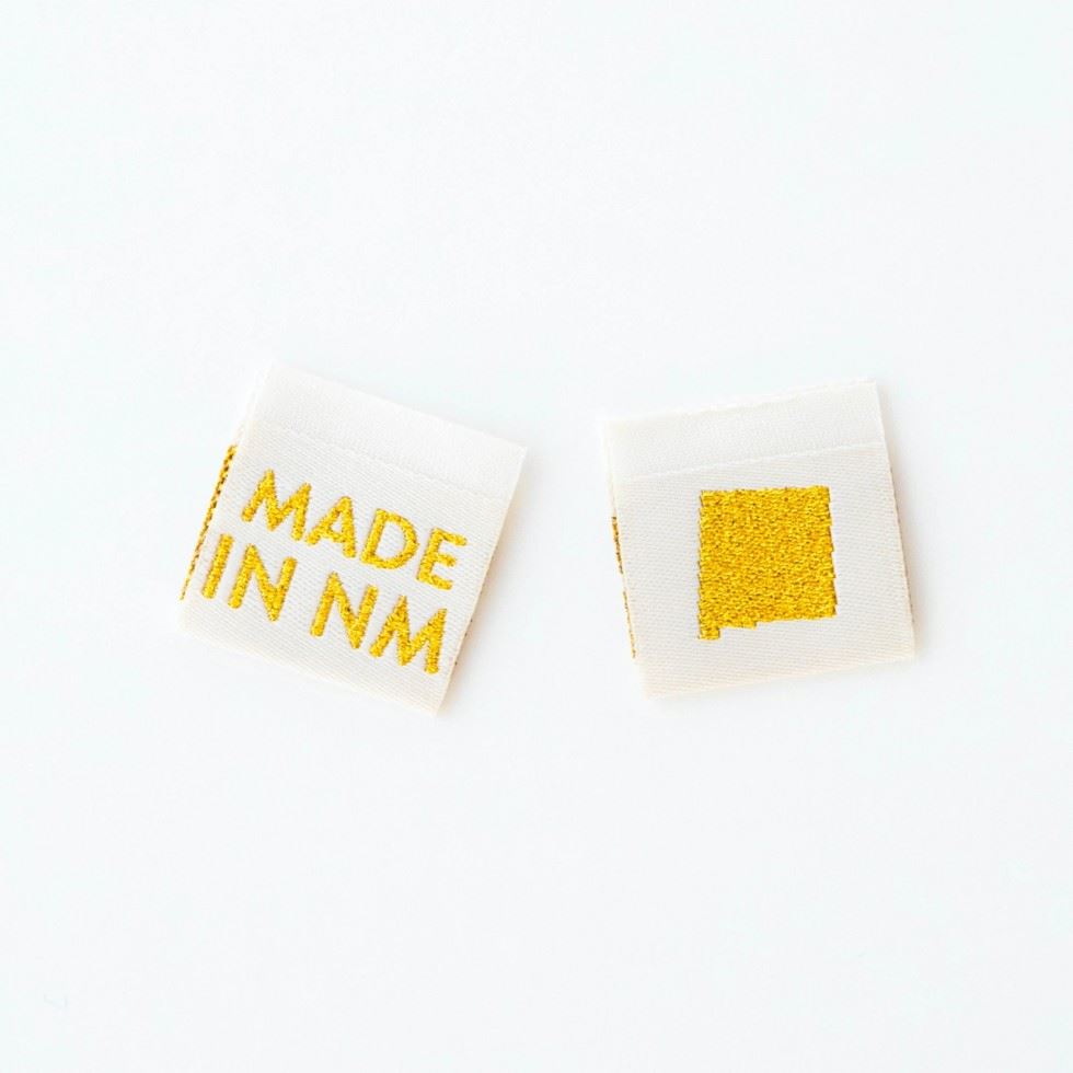 Sarah Hearts Made In My State Gold Woven Labels New Mexico
 