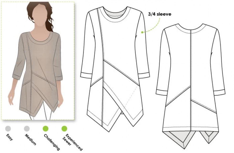 Style Arc Sewing Pattern Lani Tunic Top