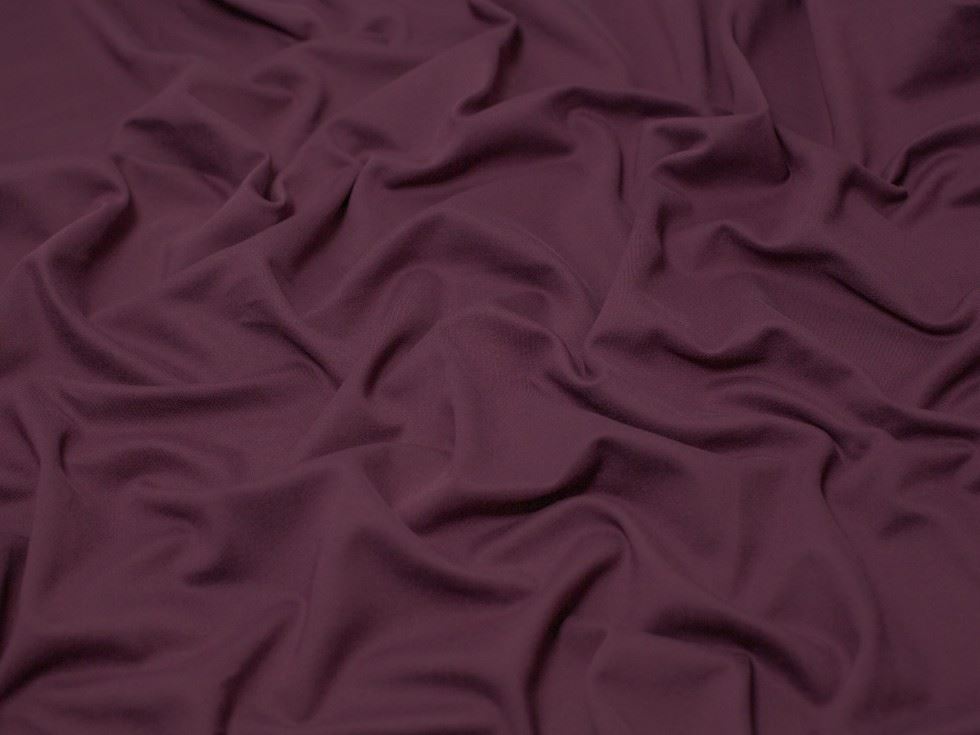 Minerva Core Range Wine Heavy Ponte Roma Double Stretch Knit Fabric