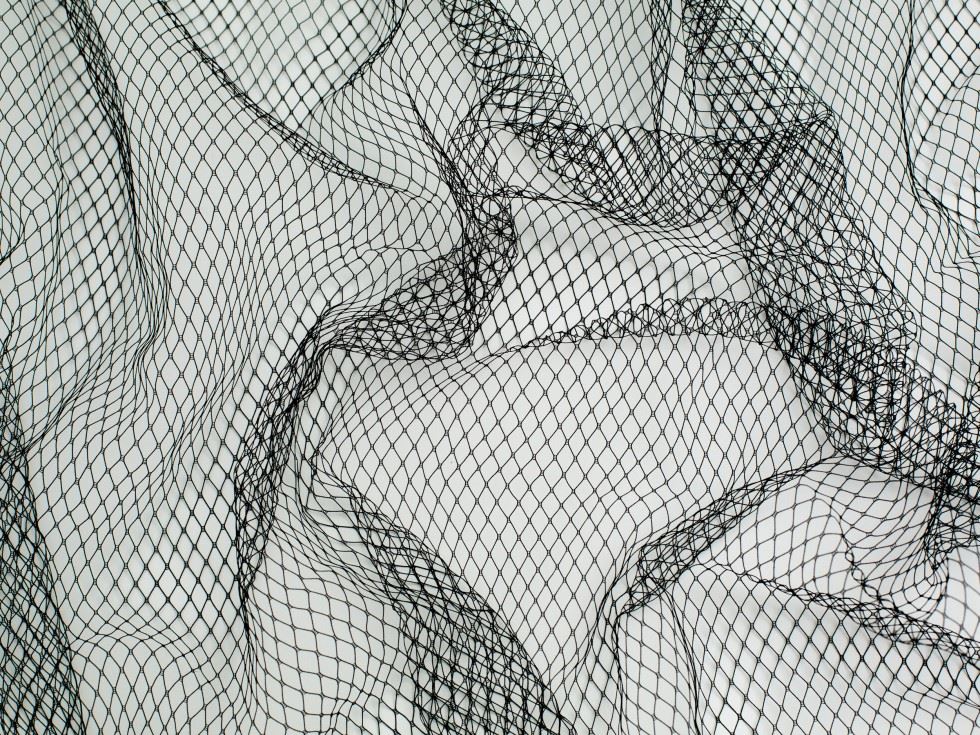 Minerva Core Range Black Birdcage Tulle Net Fabric