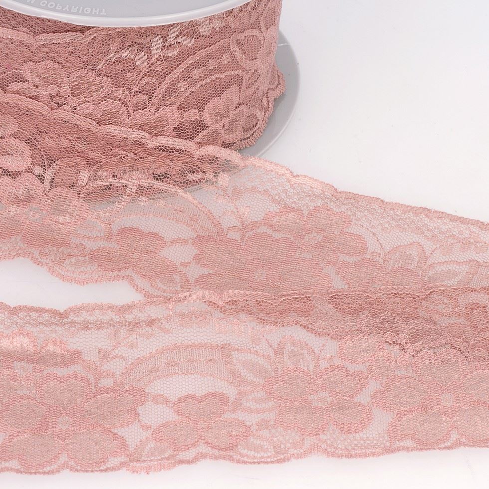 Stephanoise Rachel Lace Trim Antique Pink