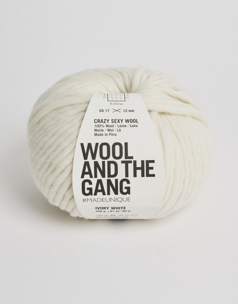 Wool And The Gang Ivory White Crazy Sexy Wool Super Chunky Yarn