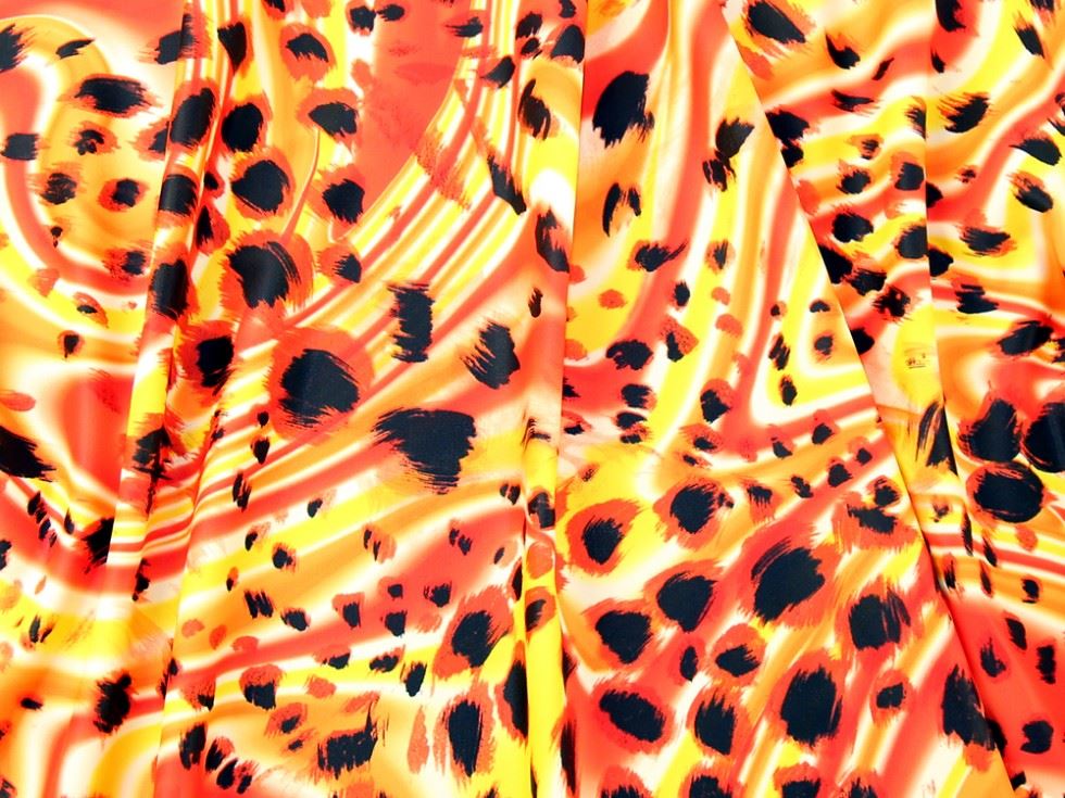 Deadstock Activewear Lycra Four Way Stretch Knit Fabric Orange
 