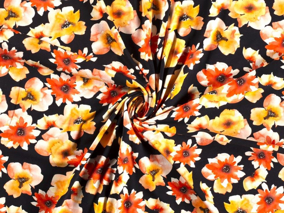 Cotton Jersey Stretch Knit Fabric Orange
 