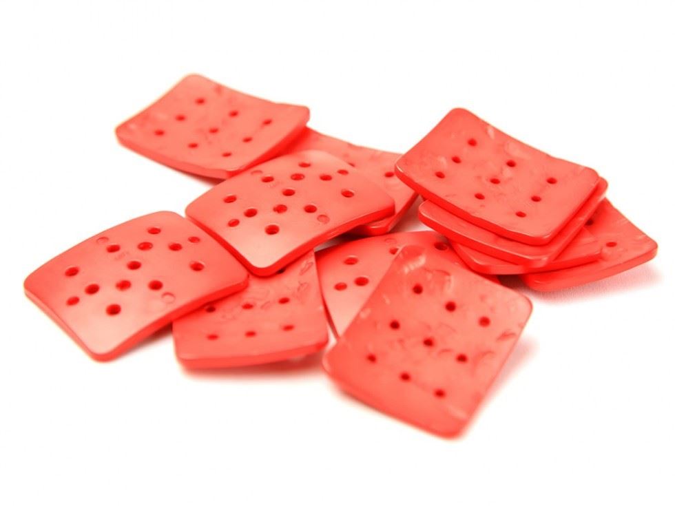 Dill Extra Large Resin Buttons (Value Pack) Red
 