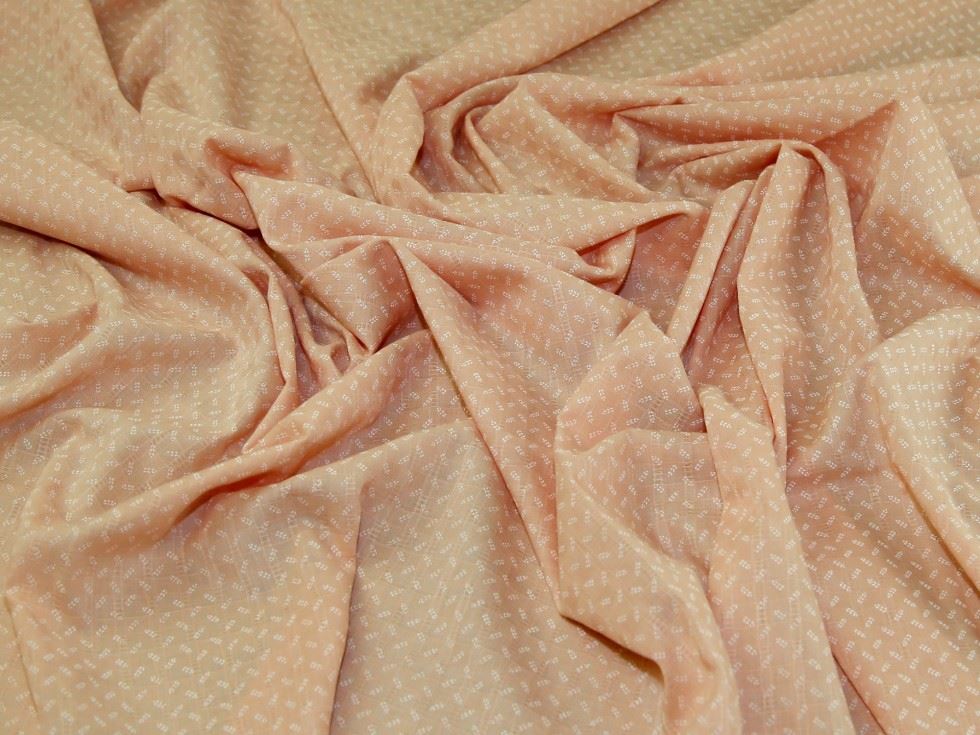 Peach Deadstock Dobby Cotton Gauze Fabric