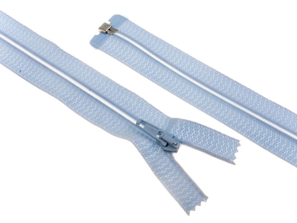 Nylon Open End Coat Zips Pale Blue
 