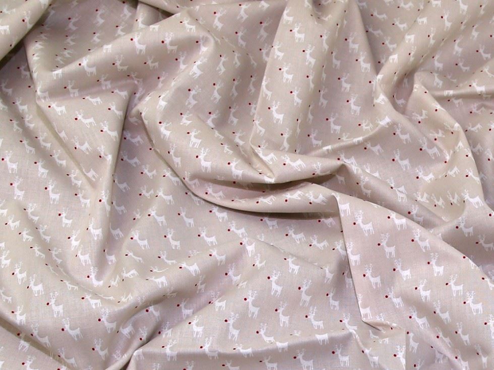 Deadstock 100% Cotton Fabric Beige