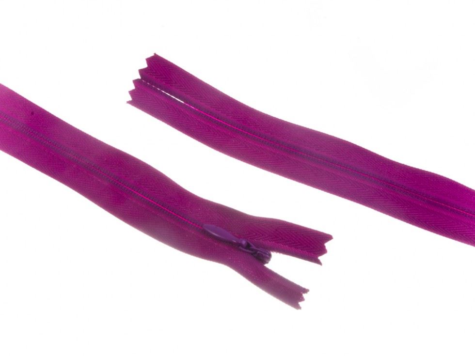 Concealed Invisible Closed End Zips Magenta