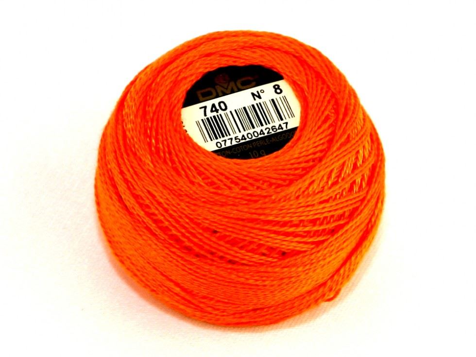 Dmc 740 Size 8 Cotton Perle Thread