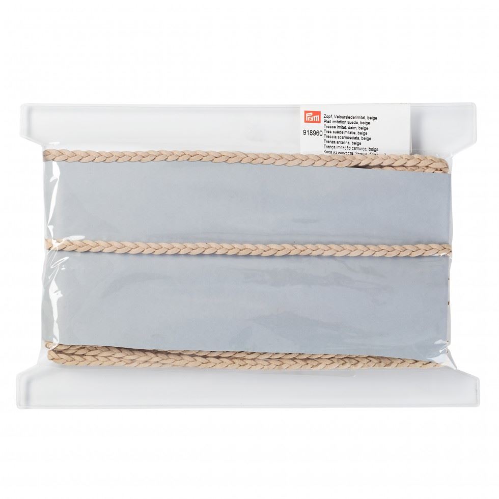 Prym Beige Faux Suede Plait Braid Trim
