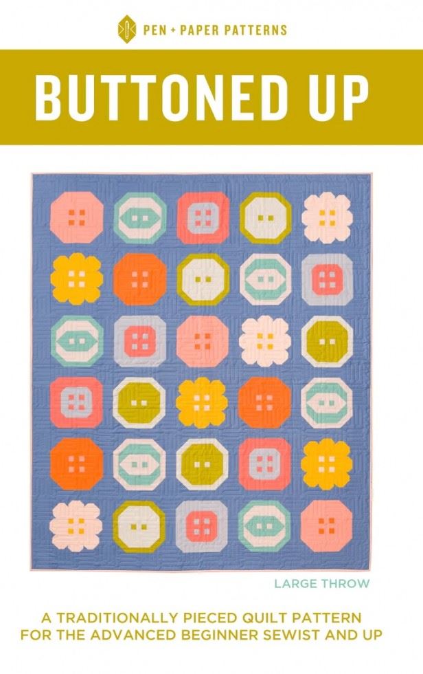 Pen + Paper Quilting Pattern Buttoned Up