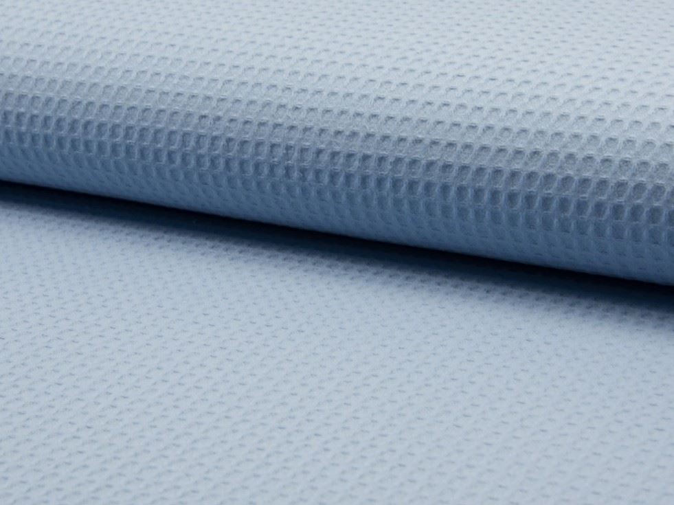 Deadstock Cotton Waffle Fabric Dusty Blue
 