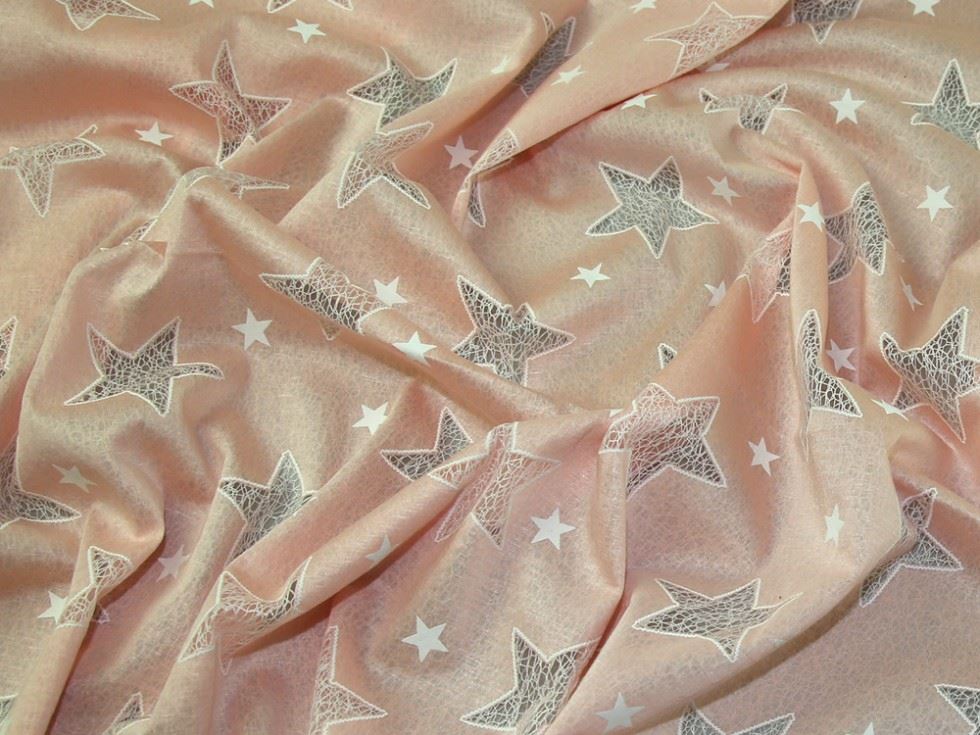 Peach Deadstock Textured Stretch Knit Fabric