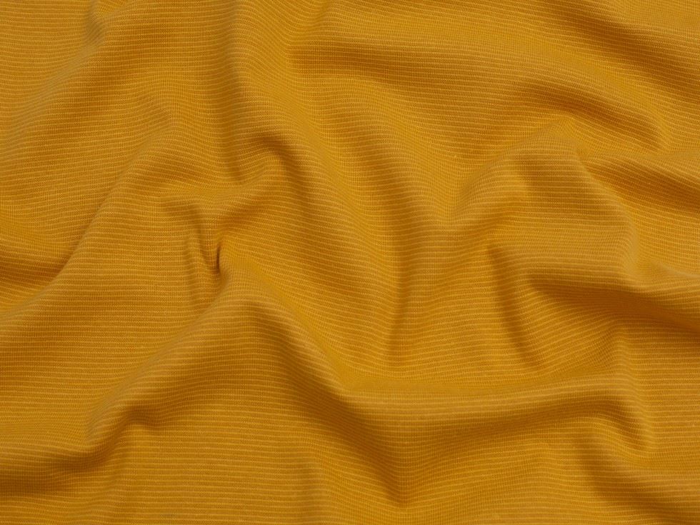 Minerva Core Range Ochre Tubular Ribbing Stretch Knit Fabric