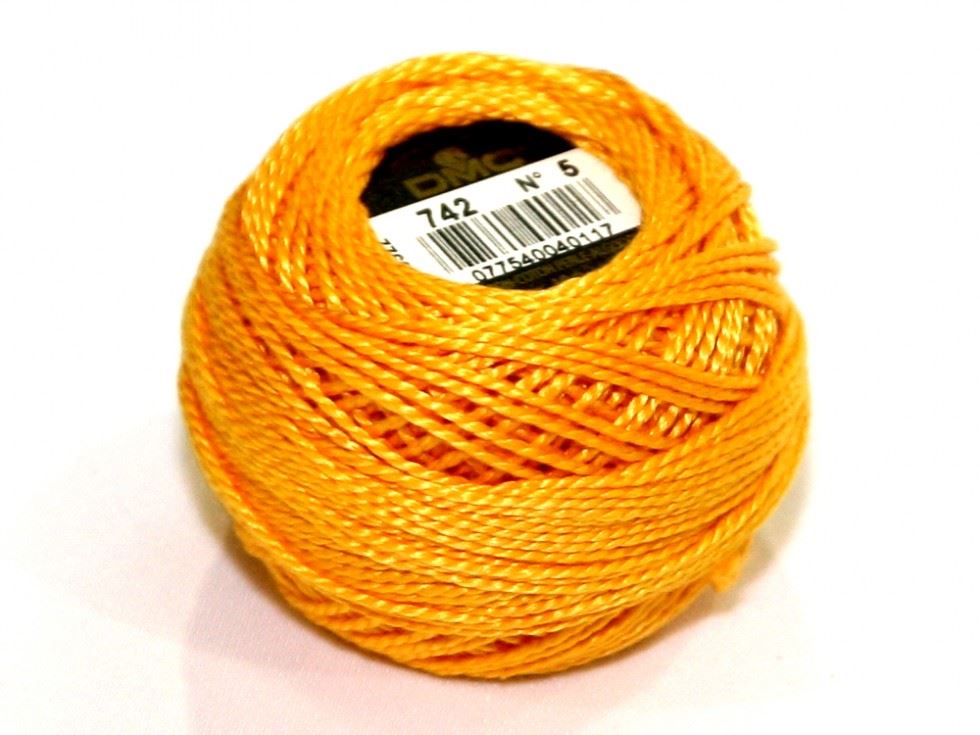 Dmc 742 Size 5 Cotton Perle Thread