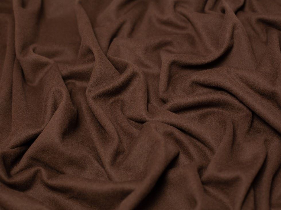 Minerva Core Range Chocolate Brown Luxury Cashmere Wool Coating Fabric