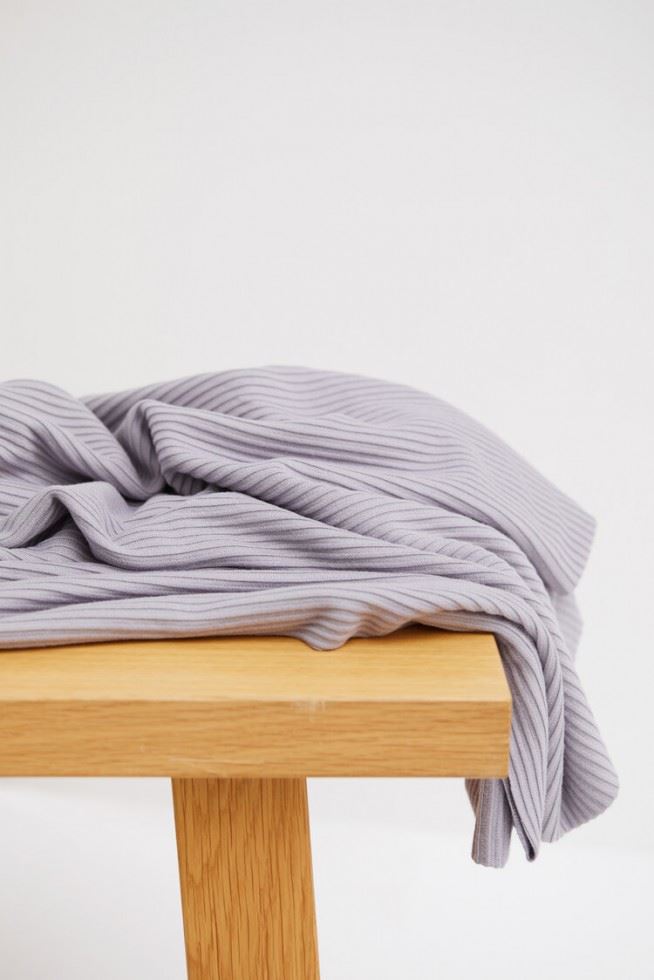Meet Milk Purple Haze Ottoman Rib Stretch Knit Fabric