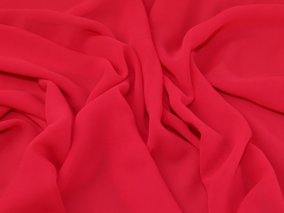 Deadstock Supreme Sheer Chiffon Fabric Deep Pink