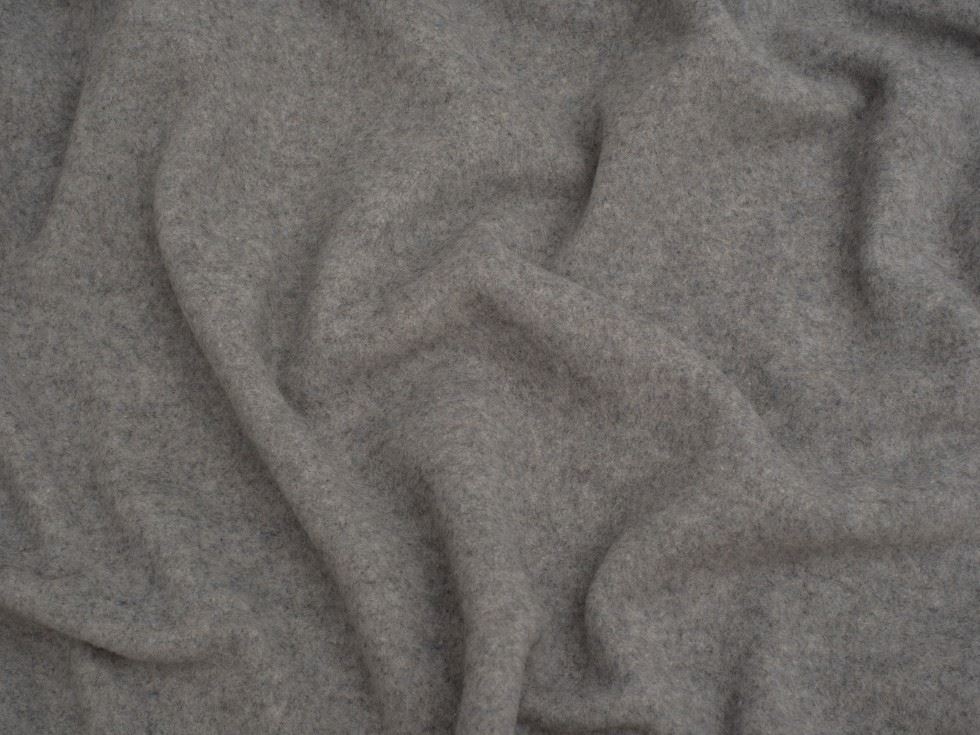 Light Grey Mouflon Wool Blend Coating Fabric