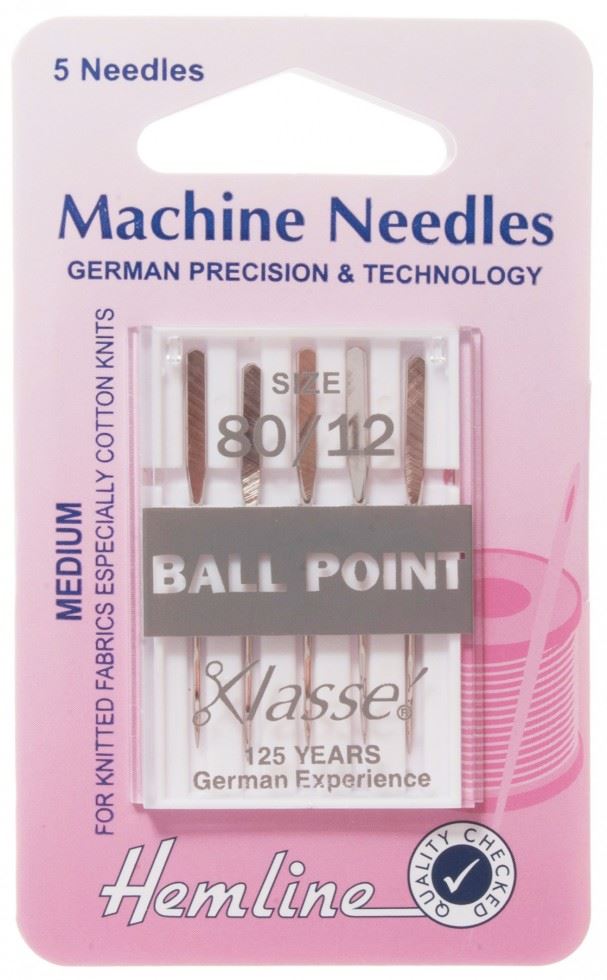 Hemline Ball Point Sewing Machine Needles