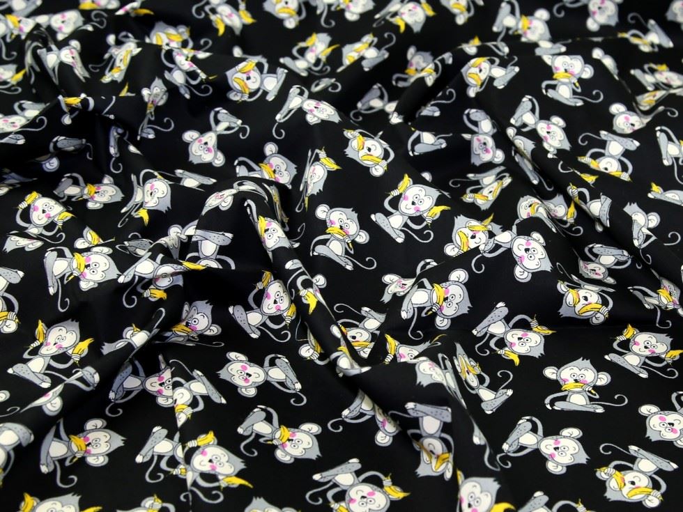 Black Deadstock 100% Cotton Poplin Fabric