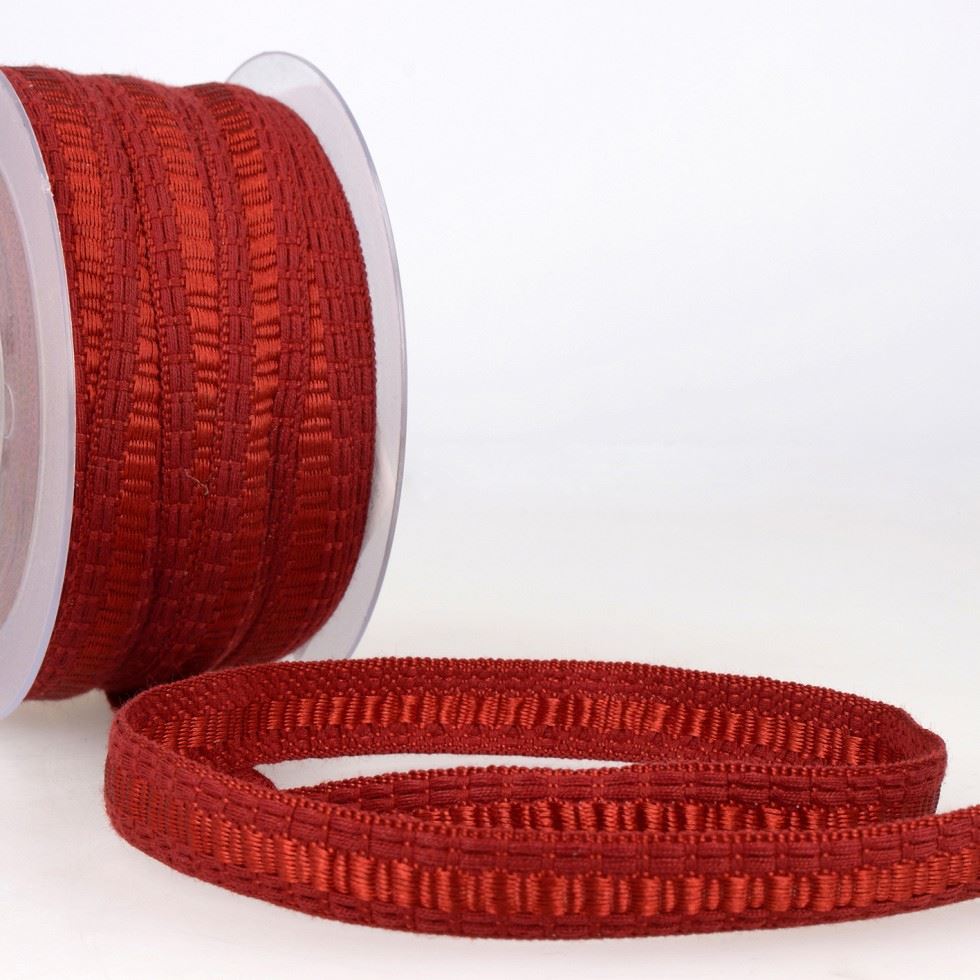 Stephanoise Flat Braid Trim Burgundy