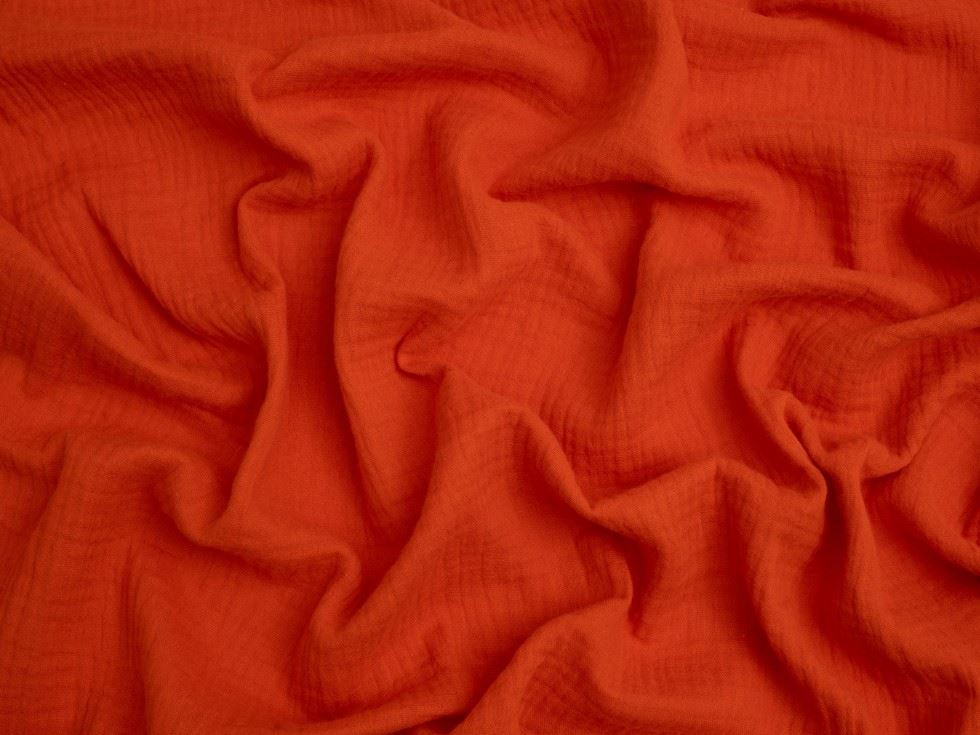Minerva Core Range Rust Cotton Double Gauze Fabric