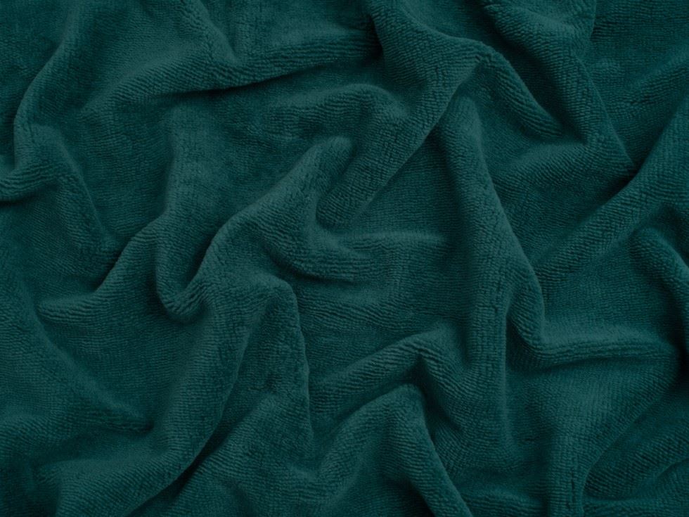 Minerva Core Range Bamboo Cotton Velvet Towelling Fabric Peacock