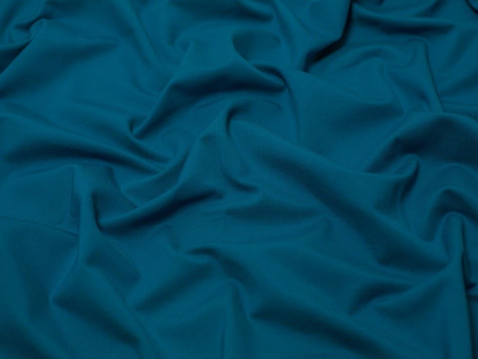 Minerva Core Range Peacock Heavy Ponte Roma Double Stretch Knit Fabric