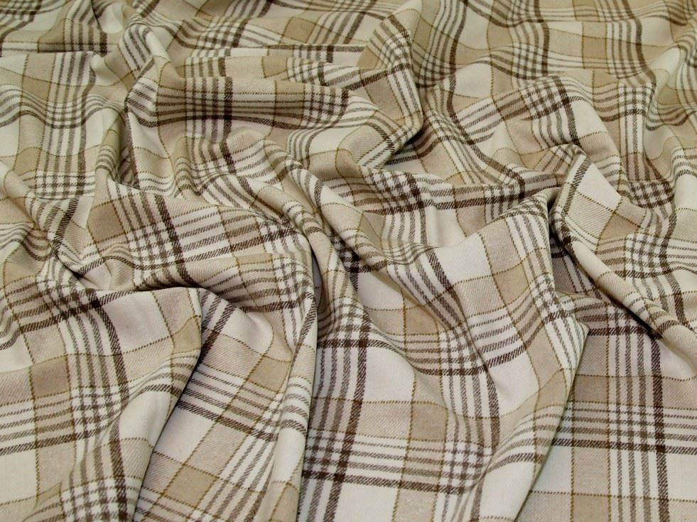 John Louden Cream Wool Blend Coating Fabric